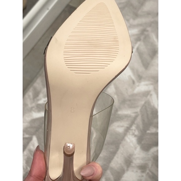 New Vivianly Clear Nude Pointy Toe Heels - Picture 14 of 14